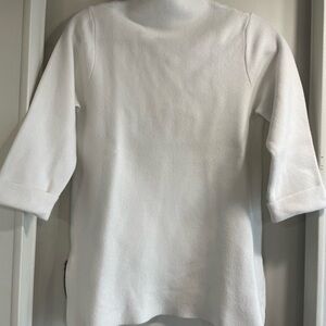 Tahari women’s White 3/4 Sleeve Crew Top